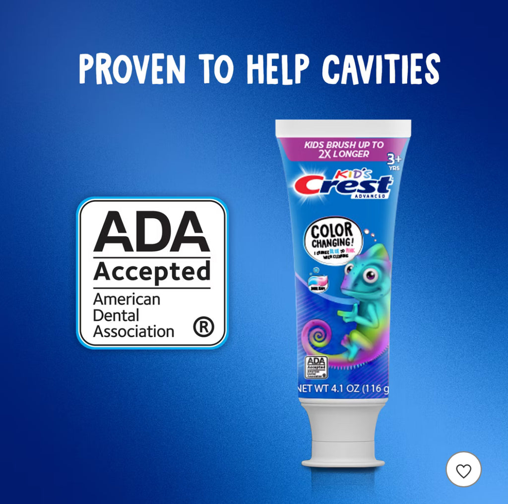 Crest Advanced Kid's Colour Changing Toothpaste - Bubblegum Flavor- 4.2oz
