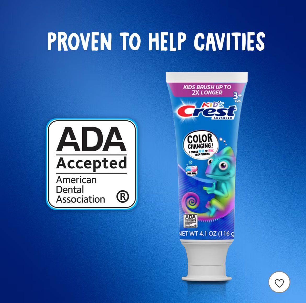 Crest Advanced Kid's Colour Changing Toothpaste - Bubblegum Flavor- 4.2oz