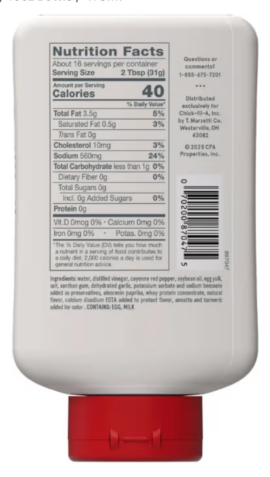 Chick-Fil-A Buffalo Dipping Sauce - 16 fl oz