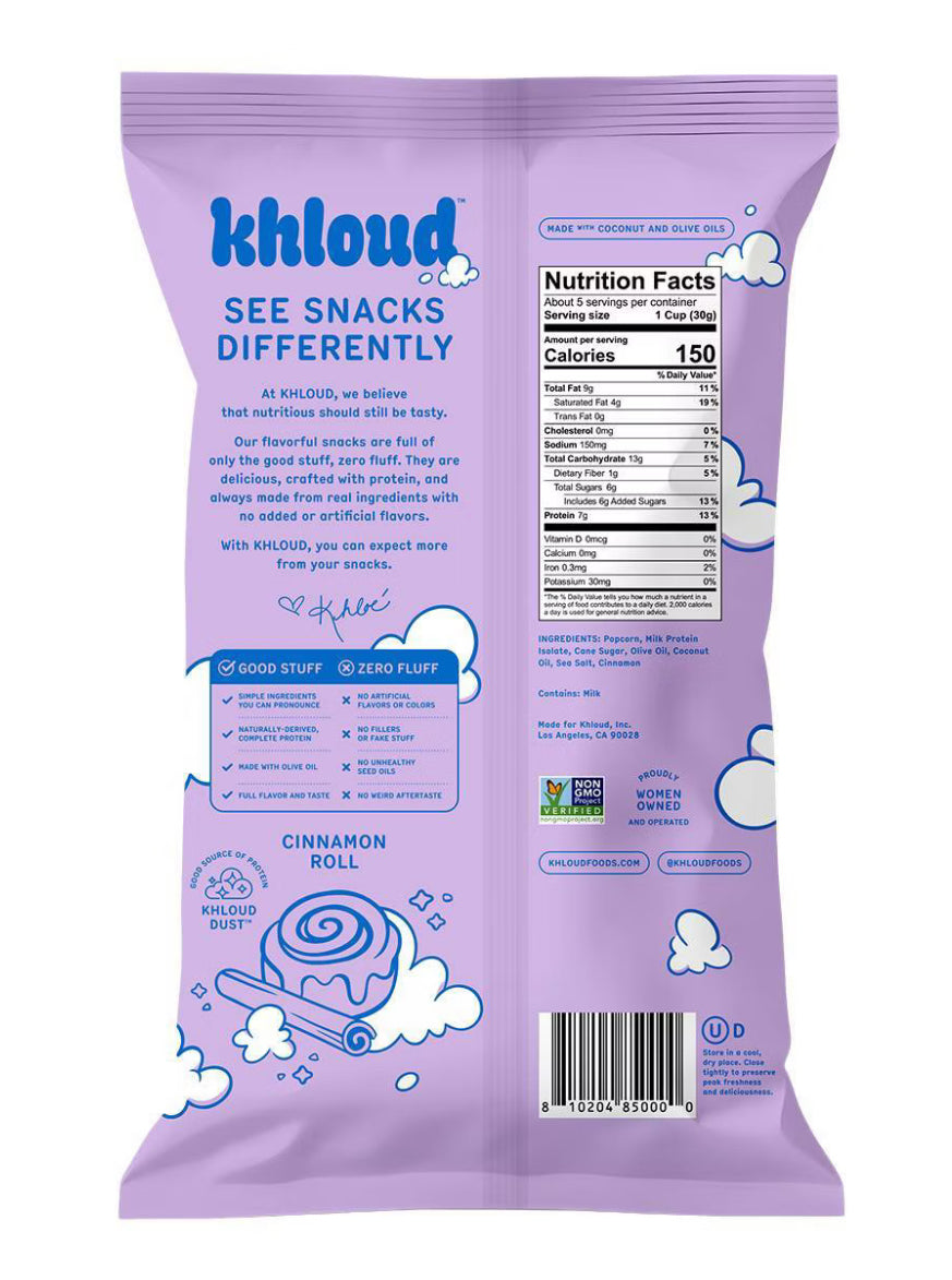 Khloud Cinnamon Roll Protein Popcorn - Large