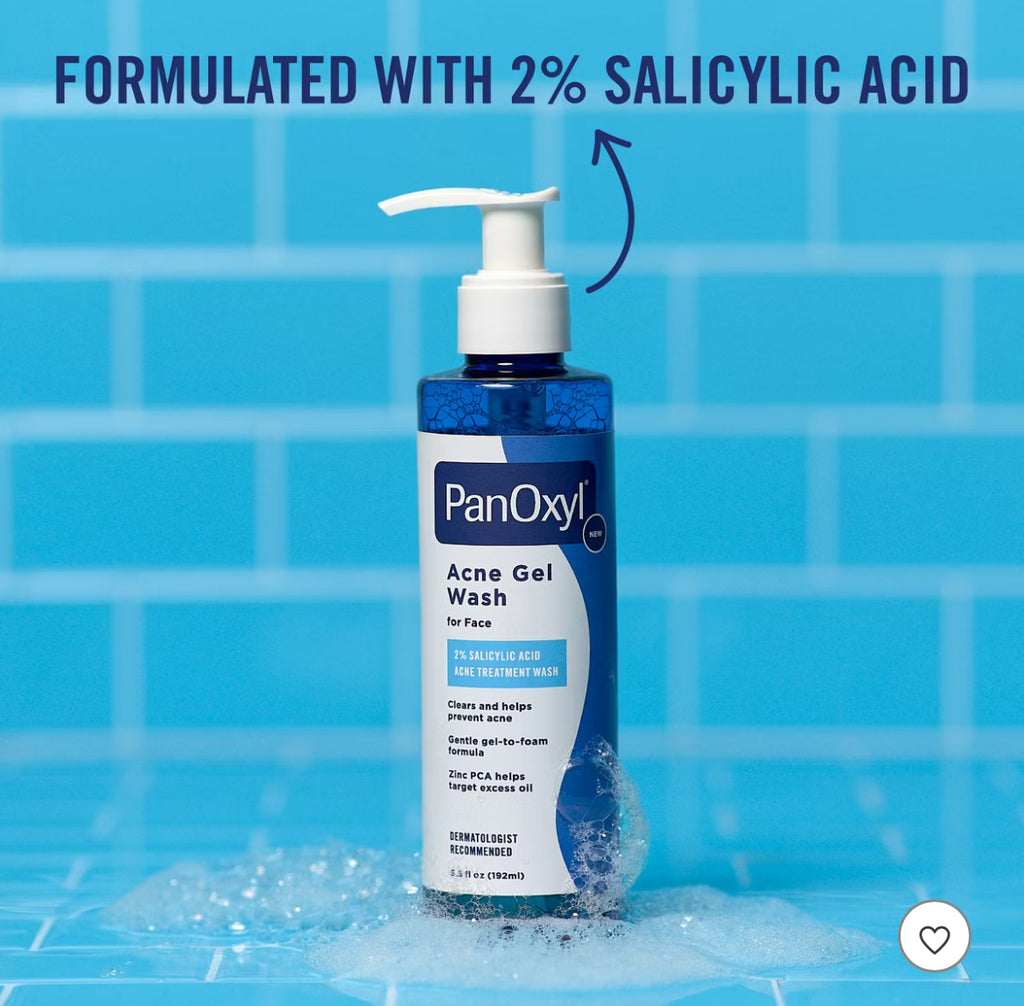 PanOxyl Acne Gel Wash for Face with 2% Salicylic Acid - 6.5 fl oz