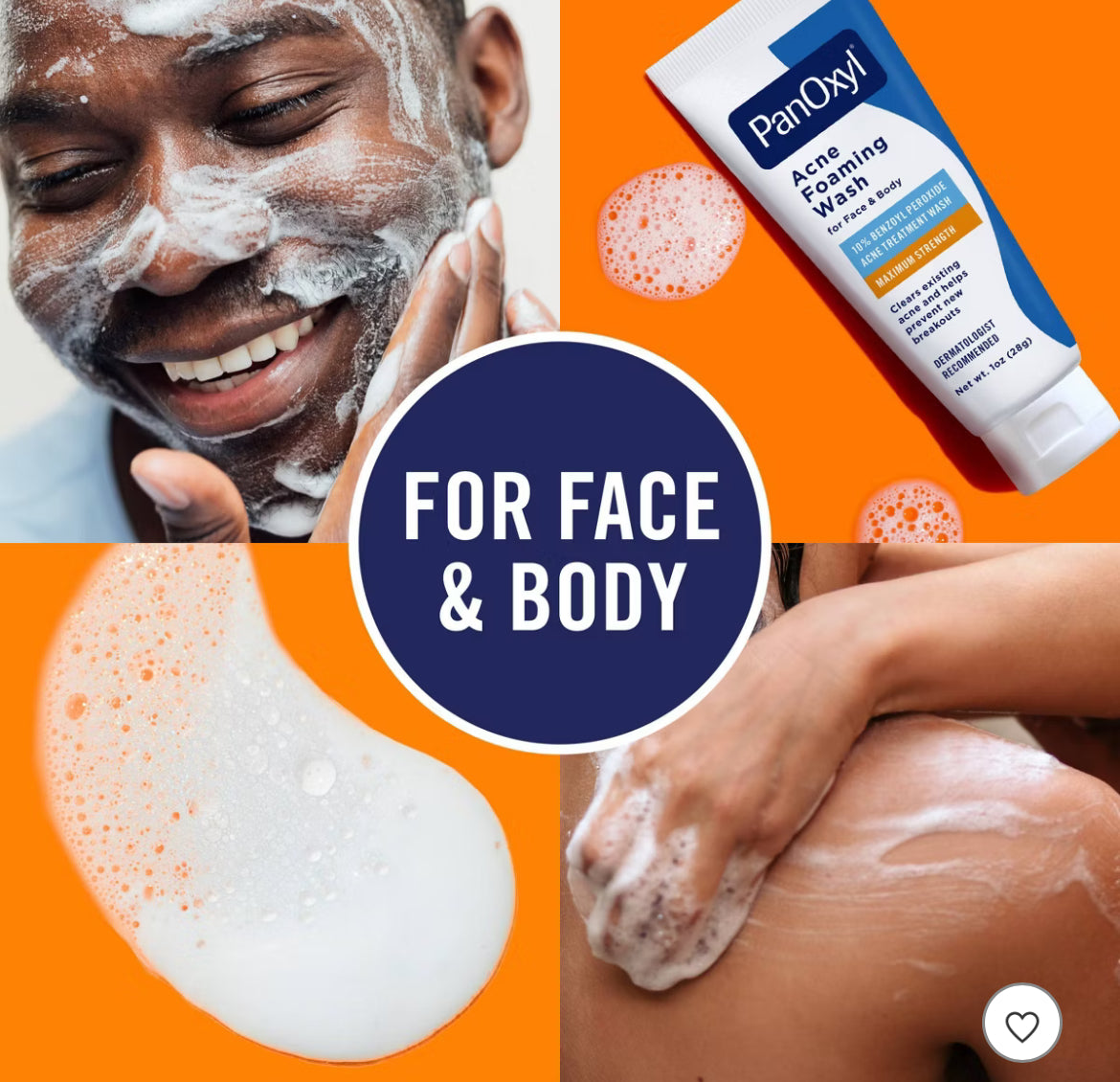 PanOxyl Benzoyl Peroxide Acne Foaming Wash Travel Size - 1oz