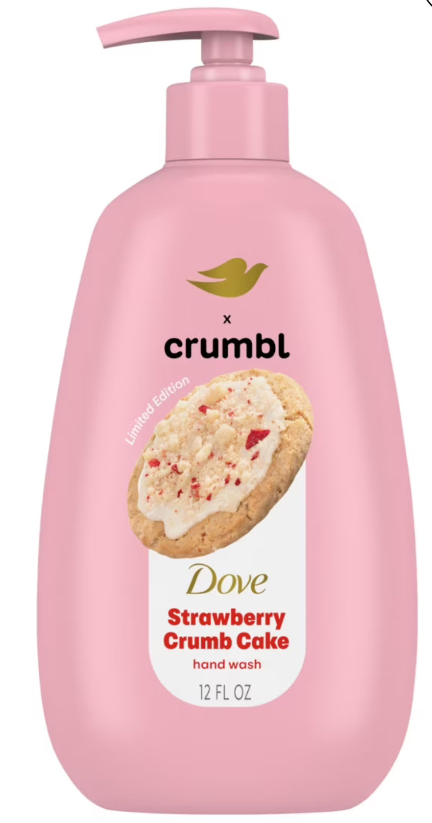 Dove Crumbl Limited Edition Liquid Hand Soap Strawberry, 12 fl oz