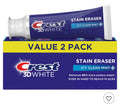 Crest 3D White Stain Eraser Fluoride Toothpaste - Icy Clean Mint - 3.8oz - 2 Pack