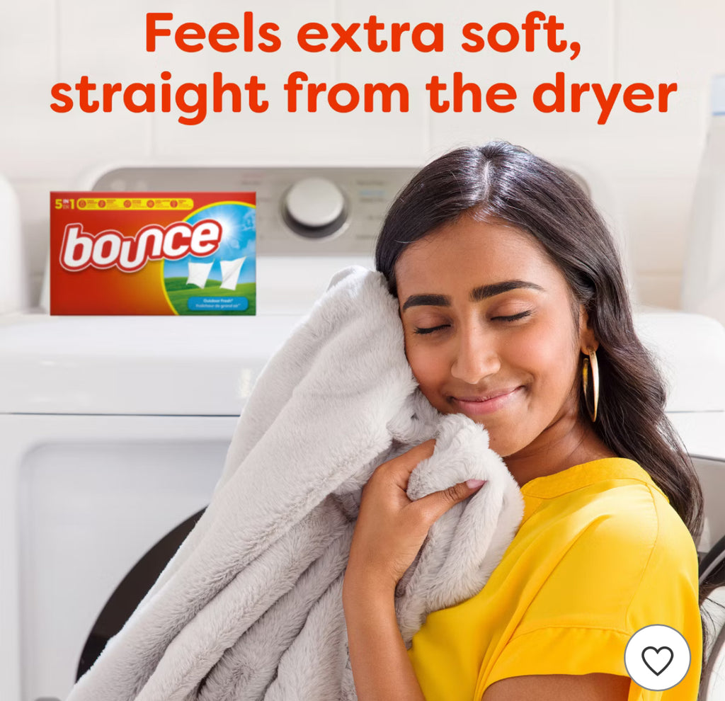 Bounce Outdoor Fresh Fabric Softener Dryer Sheets - 105ct: Box, Bleach-Free, Household Dryer Sheets