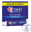 Crest Toothpaste, 3D White Stain Eraser Teeth Whitening Toothpaste, Icy Clean Mint, 3.8 oz, Pack of 3