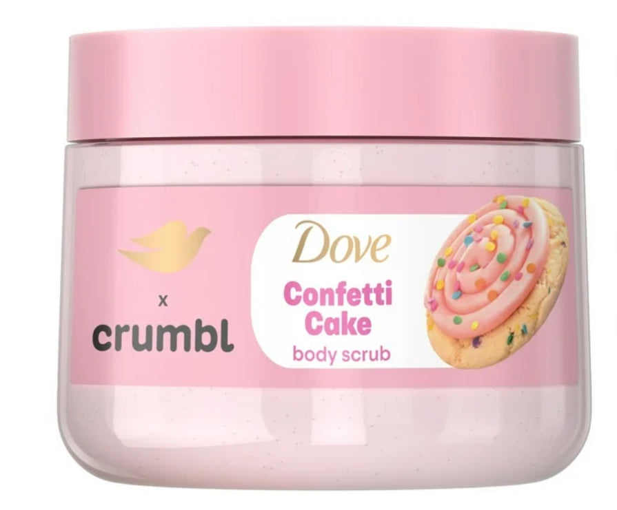 Dove Crumbl Limited Edtion Body Scrub Confetti Cake, 15 oz