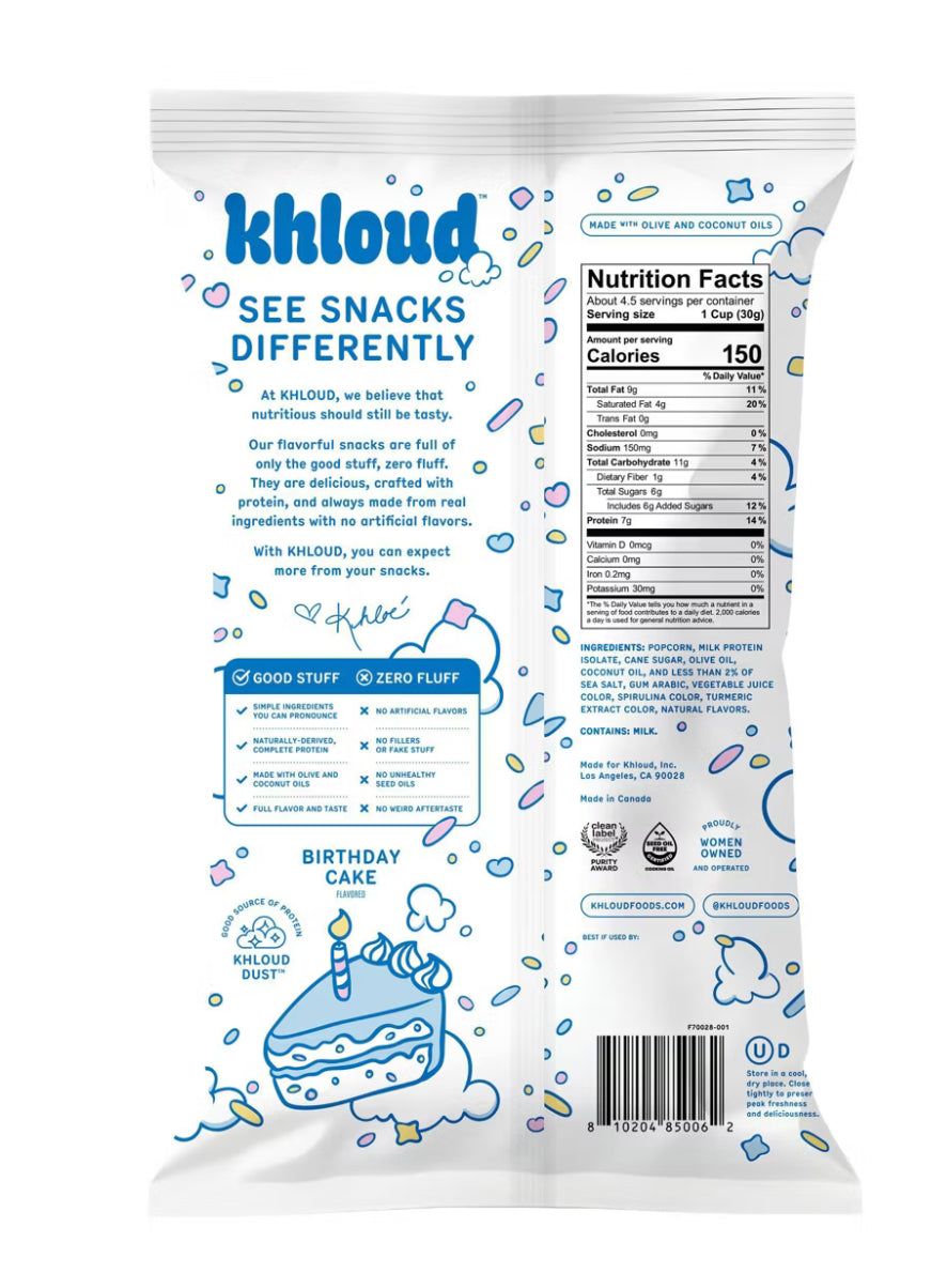 Khloud Birthday Cake Protein Popcorn - Large