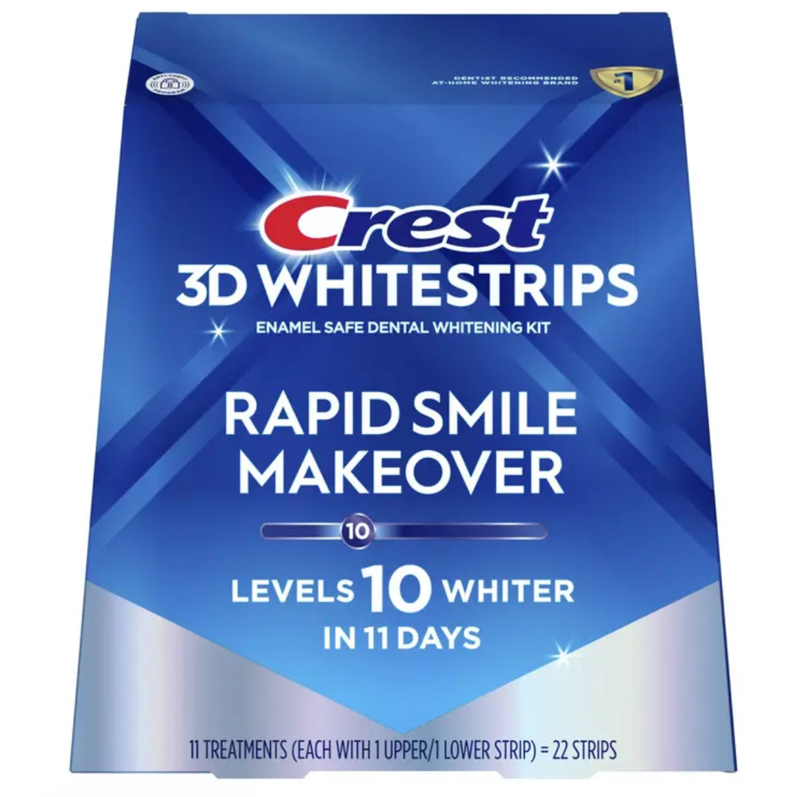 Crest 3D Whitestrips Rapid Smile Makeover Ultra White At-Home Teeth Whitening Kit
