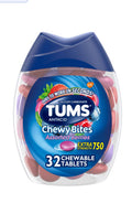 Tums Chewy Bites Extra Strength Antacid Assorted Berry 32ct
