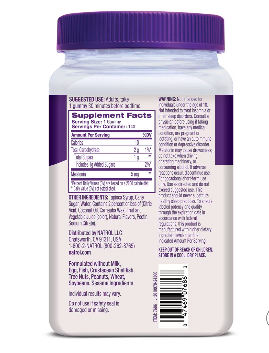 Natrol 5mg Sleep Aid Gummies - Strawberry - 140ct