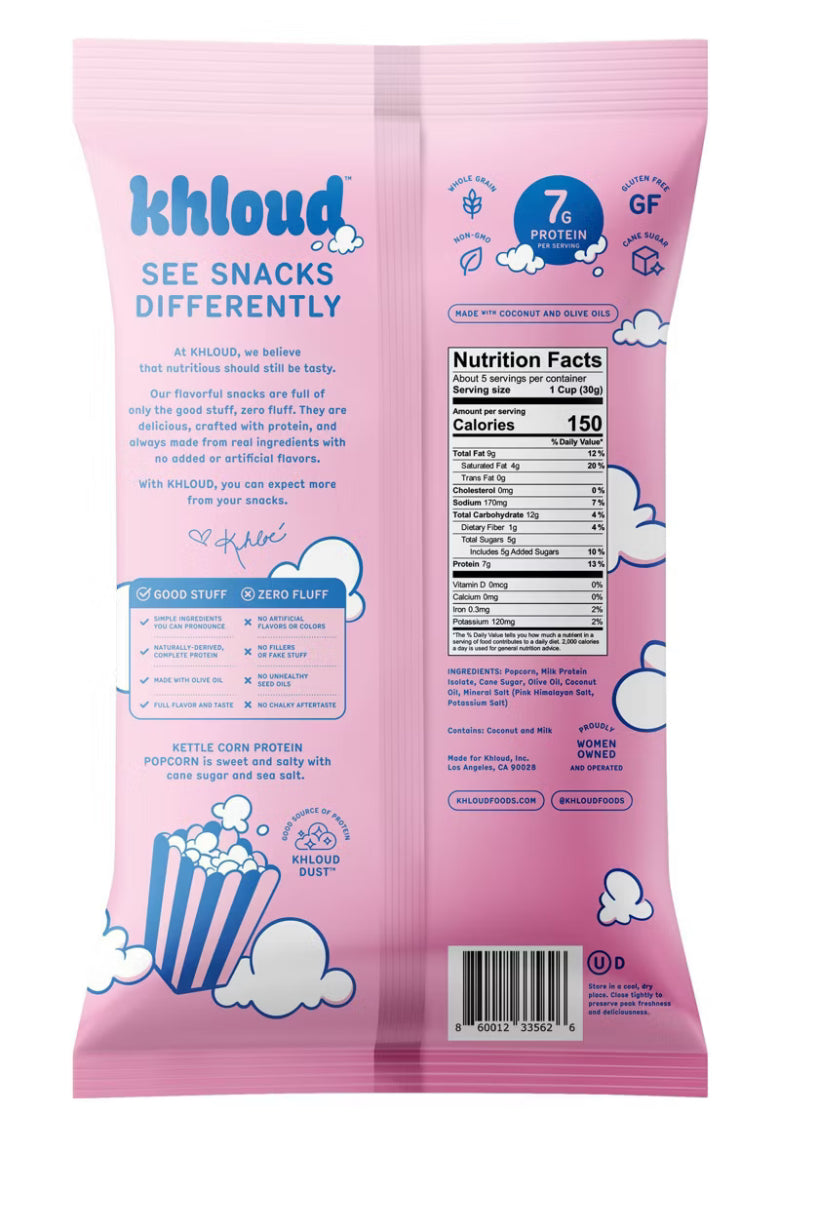 Khloud Sweet and Salty Kettle Corn Protein Popcorn - Large