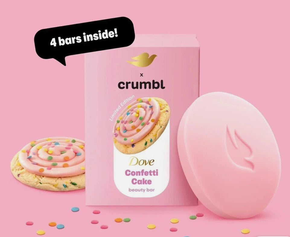Dove Crumbl Beauty Bar 4 Pack Confetti Cake Limited Edition