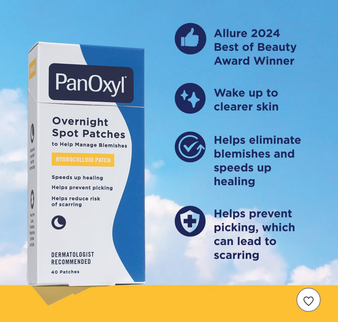 PanOxyl PM Overnight Spot Pimple Patches - 40ct