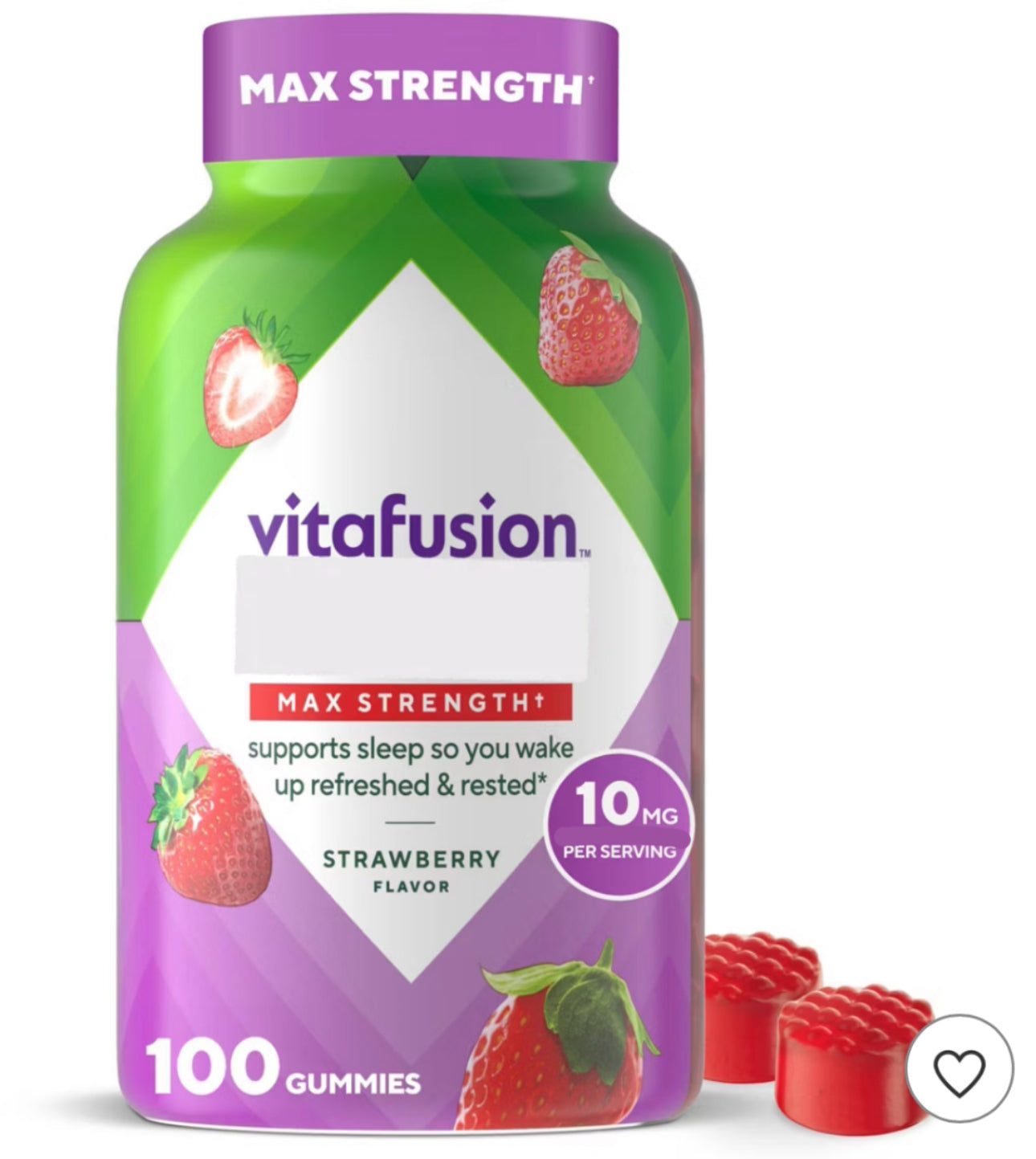 Vitafusion Max Strength Gummies for Sleep Support - 100ct