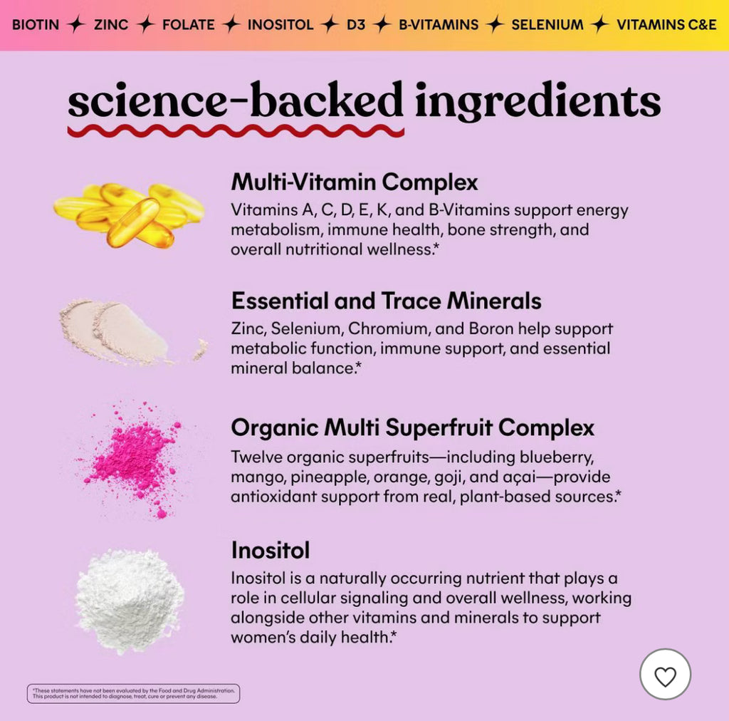 Lemme Multi Daily Gummies - Essential Daily Wellness Support - 25+ Vitamins & Minerals - Raspberry Orange Flavor - 60ct