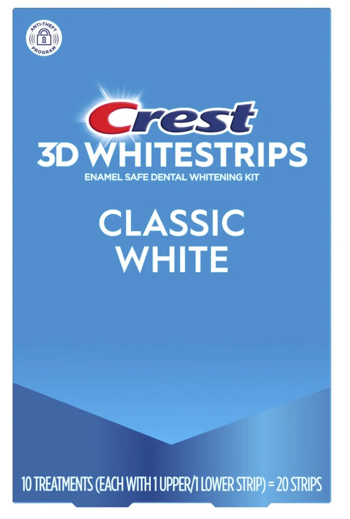 Crest 3DWhitestrips Classic White At-home Teeth Whitening Kit - 10 Treatments
