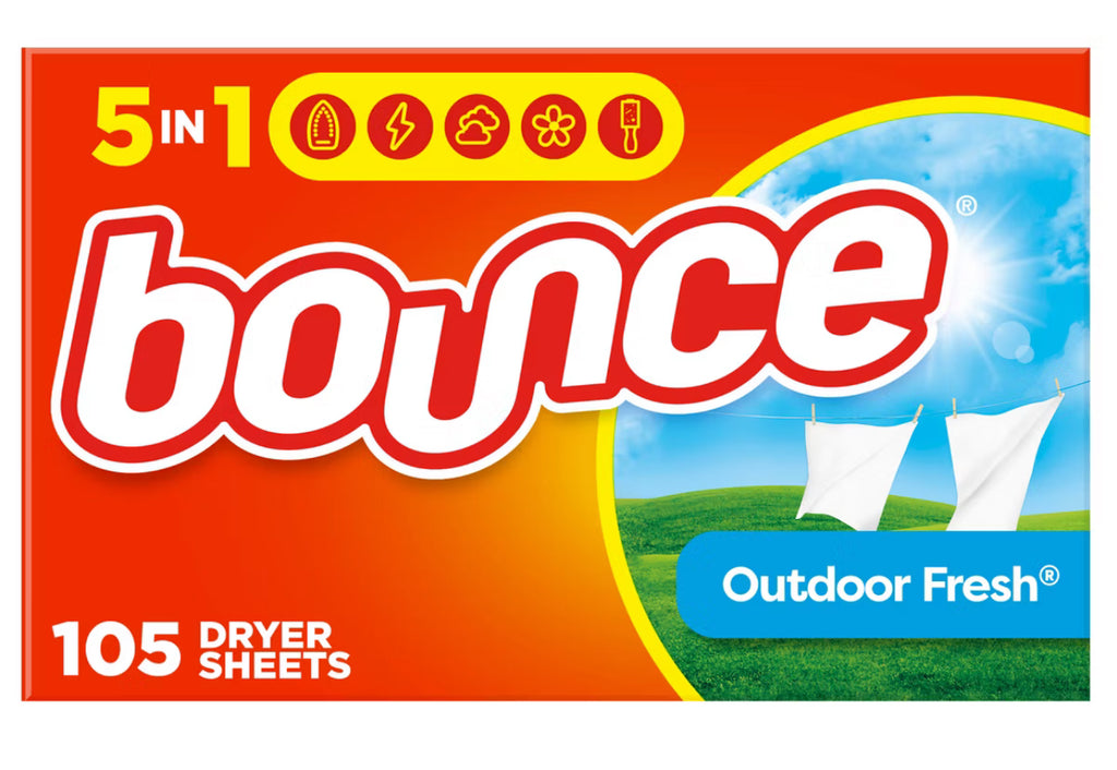 Bounce Outdoor Fresh Fabric Softener Dryer Sheets - 105ct: Box, Bleach-Free, Household Dryer Sheets